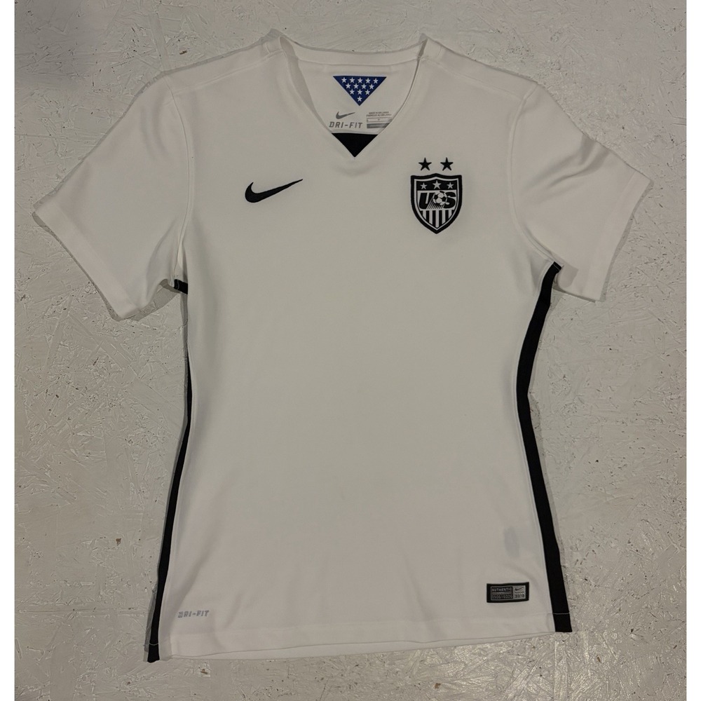Nike USWNT USA Soccer Jersey Womens S Small White World Cup 683817-105 Shirt